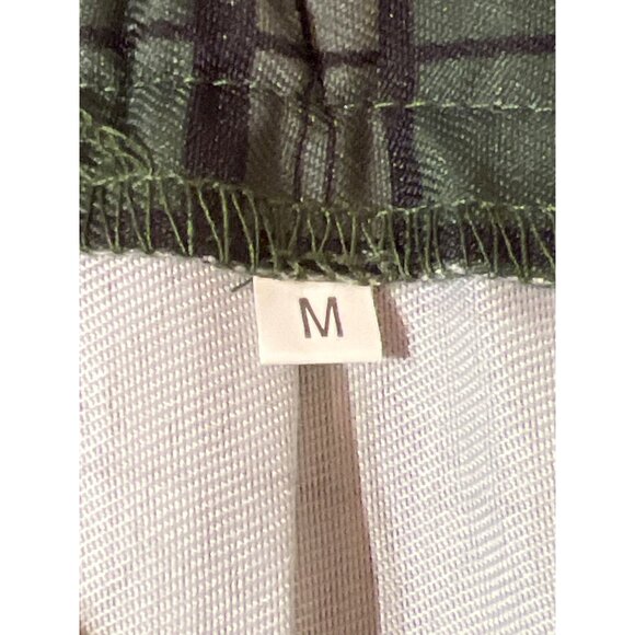 Plaid School Girl Costume Set M Includes Skirt Tie Bow & Black Thigh-High Stocki - Picture 5 of 7